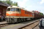 Die T678 0012 eine Lok der Baureihe 775/776 am 24.06.06 im Eisenbahnmuseum Luzna.Schade das es keinen Ton zum Bild gibt.