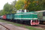 T334 0869 (Baujahre 1969-Turčianské strojárne) in Eisenbahnmuseum Lužná u Rakovníka am 10.10.2015.