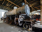 Überreste der Dampflokomotive 365 024 Anfang April 2018 im Eisenbahnmuseum Lužná u Rakovníka.