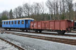 Historische Wagen im Eisenbahnmuseum Lužná u Rakovníka.