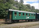 Historische Personenwagen Ci4-2361 auf Bahnhof Luzna u Rakovnika am 30.7.2016.