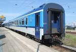 CD-Bdmpee Wagen lief am Ende des EC 179 von Warnemnde  nach Praha hl.n.