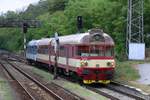 CD 50 54 80-29 216-6 ABfbdtn am 18.August 2018 als letztes Fahrzeug des ausfahrenden Os 4840 (Brno hl.n.