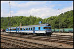 VT 80-19220-8 am 6.6.2024 um 13.50 Uhr im Bahnhof Mlada Boleslav.