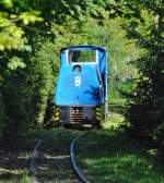 19.5.2013 9:41 Lok 8 der Museumsbahn Kateřina, bei Bereitstellen kurz vor dem Betriebshof SOOS am Tag der offenen Tr.
