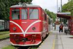 T47 018 der JHMD (Jindřichohradecké místní dráhy) mit Os 212 Jindřichův Hradec-Obratan auf Bahnhof Jindřichův Hradec am 27-5-2013.