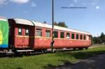 Teil eines Kinderzuges ist dieser als Bufett Wagen ausgewiesene ehemalige deutsch Personenwagen. Am 28.08.2014 stand das Fahrzeug im Bahnhof Cesky Krumlov und trug Nummer: CSD - Bnp 805489-00284-2