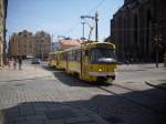 Straenbahn 264 der Dopravn podniky města Plzně, fotografiert in Plzen am 24.07.2012    