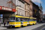 T3R.P 243 + 244 in der Praszka, nur mehr wenige Meter vom historischen Zentrum Pilsens entfernt.