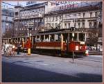 Strassenbahnlinie 3 auf dem Wenzelsplatz in Prag.