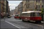 . Tramkreuzung - 

Viele Straßenbahnen sind hier Strossmayerovo náměsti unterwegs. 

09.08.2010 (M)