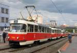 Zwei T3SUCS-Tandems in der Makovskeho ul.auf dem Weg nach Sidliste Repy.(14.05.2012)