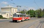 Tatra T3SU 7090 am 26.04.14 am Depot Střešovice/Praha