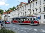 8257 fährt als Linie 5 durch die Innenstadt von PRAG; 140612