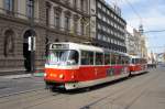 Tschechische Republik / Straßenbahn Prag: Tatra T3R.P - Wagen 8336 / Tatra T3R.P - Wagen 8337 ...aufgenommen im März 2015 an der Haltestelle  Karlovo náměstí  in Prag.