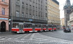 Praha / Prag SL 9 (Tatra T6A5 8670 + T6A5 ?) Senovázné Námestí am 24.