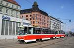 Tschechien / Straßenbahn (Tram) Brno / Brünn: Tatra T6A5 - Wagen 1217 sowie Tatra T6A5 - Wagen 1218 von Dopravní podnik města Brna a.s.