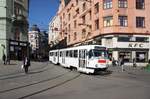 Tschechien / Straßenbahn (Tram) Brno / Brünn: Tatra K2P - Wagen 1118 von Dopravní podnik města Brna a.s. (DPMB), aufgenommen im März 2017 am Hauptbahnhof der tschechischen Stadt Brünn. 