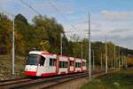 Br�nn: Tw.1905 im aktuellen Design als Linie 3 auf der Fahrt nach Bystrc - Rakovecka kurz vor der Haltestelle Pristaviste.
