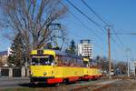 Tw.244 + 245 südlich der Haltestelle Litvinov - nadrazi. (20.03.2019)