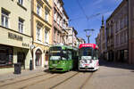 Am 30. April 2026 begegneten sich Vario LFR.S 248 sowie Vario LF+/O 113 in der Denisova und konnten dabei fotografiert werden. 
