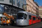 Zwei Vertreter tschechischen Nutzfahrzeugdesigns begegnen einander in der ulice Havlickova. (19.03.2019)