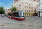 DPP 9314 als Linie 20, am 08.06.2019 an der Haltestelle Anděl. (Entzerrte Version)
