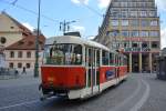 Tatra T3 auf der Linie 24 am 16.07.2014. Aufgenommen am Náměstí Republiky.