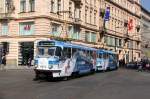 Tschechische Republik / Straßenbahn Prag: Tatra T3R.P - Wagen 8472 / Tatra T3R.P - Wagen 8473 ...aufgenommen im März 2015 an der Haltestelle  Václavské náměstí  in