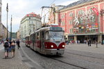 Praha / Prag SL 5 (Tatra T3R.PLF 8260) Námestí Republiky (: Platz der Republik) am 21. Juli 2016.