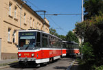 T6A5 8742 + 8744 bei der Ausfahrt aus der Wendeschleife Kobilisy. ( 24.08.2016 ) 