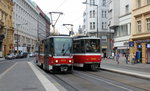 Praha / Prag SL 14 (Tatra T6A5 8741 / T6A5 8648) ul. Na Porící am 24. Juli 2016.