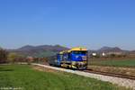 749 039-4 mit den Ex 11611 bei Dlazkovice unterwegs nach Lovosice 01.04.2017