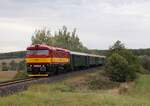 749 247-3 fuhr am 07.10.23 einen Sonderzug im Rahmen des Badotka Treffen in Lužná u Rakovníka einen Sonderzug von Lužná u Rakovníka nach Rakovnik.