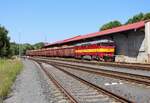 751 232-6 (VDA) fuhr am 14.06.25 einen vollen Holzzug von Aš nach Cheb.