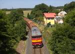 751 232-6 (VDA) fuhr am 14.06.25 einen vollen Holzzug von Aš nach Cheb.