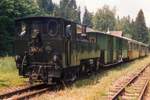CSD U47 001 (B'B n4vt, ex SDZ 391, Hersteller Henschel, Baujahr 1906, Fabriknummer 7930) am 03.Juli 1993 im Bahnhof Chvalkov.
