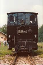 CSD U47 001 (B'B n4vt, ex SDZ 391, Hersteller Henschel, Baujahr 1906, Fabriknummer 7930) am 03.Juli 1993 im Bahnhof Chvalkov.