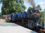 U 57.001 (J 1932 bis 1937) der Schmalspurbahn Rwersdorf (Třemen ve Slezsku) – Hotzenplotz (Osoblaha) am 29.06.2013 vor der Abfahrt in Rwersdorf