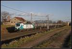 383 050 fährt am 10.12.2019 mit einem Kesselwagenzug bei Pardubice Opocinek Richtung Praha.