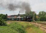 534 0323 fuhr am 12.06.21 mit einem Sonderzug von Krupa nach Lužná u Rakovníka.