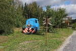 Im Anschluss zum Kaolinwerk in Bozicany Stand am Festtag die T211 101 vom Eisenbahnmuseum Luzna bereit f�r Fahrten ins Werk.