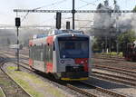 Der Regiospider aus Vla�im (deutsch Wlaschim, �lter auch Plesing) l�uft in Bene�ov ein.
Die Strecke mit der Nummer 222  beginnt aktuell in Trhov� �těp�nov (deutsch Markt Stiepanau)  , allerdings ist nur noch Sonnabend /Sonntag touristischer Verkehr auf dem Abschnitt Trhov� �těp�nov - Vla�im, sonst stundentakt. Bis Vla�im gilt der PID Tarif.Gegen 09:50 Uhr aufgenommen.
