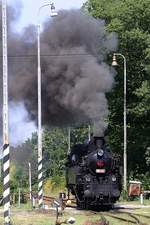 CSD 354 195 (UIC-Nr.: CZ-CD 90 54 3541 095-6) am 04.August 2018 im Bahnhof Suchdol nad Luznice.