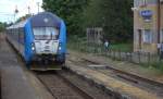 80 30 007-6 in Hostka, nachlaufender Steuerwagen Anezka eines Zuges der Linie U32 
Usti nad Labem - Lyssa nad Labem 23.05.2015 16:46 Uhr.