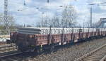 Tschechischer Drehgestell-Flachwagen mit Seitenborden der CD Cargo mit der Nr.