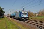 388 005 der CD Cargo führte am 19.04.23 einen Kesselwagenzug durch Wittenberg-Labetz Richtung Falkenberg(E).