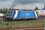 auf der Verbindungsbahn von Dresden-Neustadt-Güterbahnhof nach Dresden-Neustadt macht sich im April 2024 die Trax3 388 009 mit einem Kesselzug Richtung Tschechien/Grenze fertig.