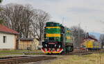Nach dem absetzten der Gigawood Waggons im Ladegleis von Raspenava konnte beim Rangieren die 743 008 der CD Cargo am 11.03.2024 fotografiert werden.