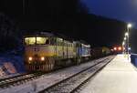 753 301-1 und 750 061-4 mit Mn 86115 zu sehen am 27.02.23 in Benešov nad Ploučnicí.